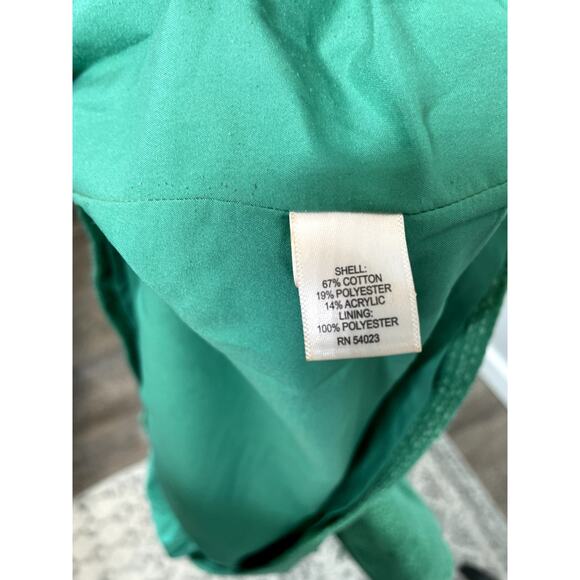Banana‎ Republic Tweed Strapless Lined Mini Dress Emerald Green Women's Size 12 - Picture 7 of 11